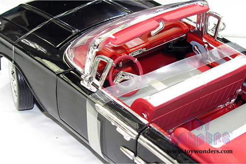 Motormax Timeless Classics - Chevy Impala Convertible (1960, 1/18 scale diecast model car, Black) 73110TC/BK