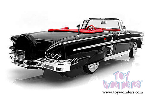 Motormax - Chevy Impala Convertible (1958, 1/18 scale diecast model car, Black) 73112AC/BK