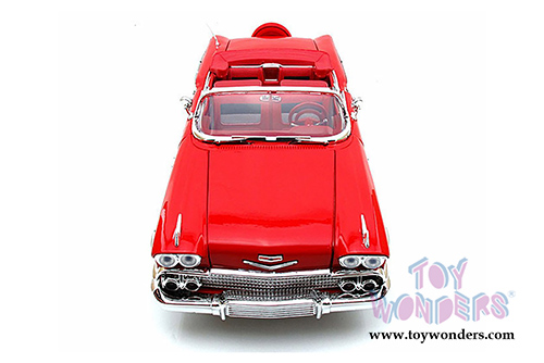 Motormax Timeless Classics - Chevy Impala Convertible (1958, 1/18 scale diecast model car, Red) 73112TC/R