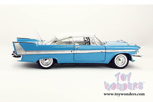 Motormax Timeless Legends - Plymouth Fury Hard Top (1958, 1/18 scale diecast model car, Light Blue) 73115AC/BU