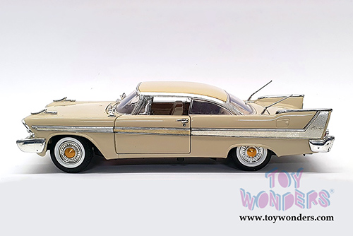 Motormax Timeless Legends - Plymouth Fury Hard Top (1958, 1/18 scale diecast model car, Yellow) 73115AC/YL