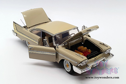 Motormax Timeless Legends - Plymouth Fury Hard Top (1958, 1/18 scale diecast model car, Yellow) 73115AC/YL