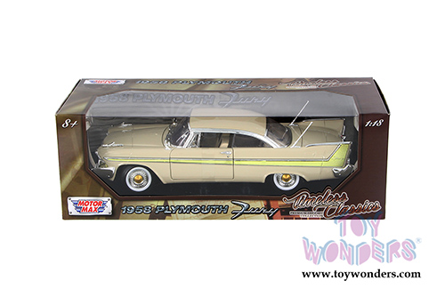 Motormax Timeless Classics -  Plymouth Fury Hardtop (1958, 1/18 scale diecast model car, Beige) 73115TC/BE
