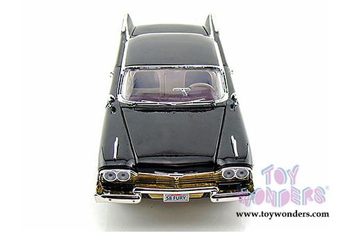 Motormax Timeless Classics -  Plymouth Fury Hard Top (1958, 1/18 scale diecast model car, Black) 73115TC/BK