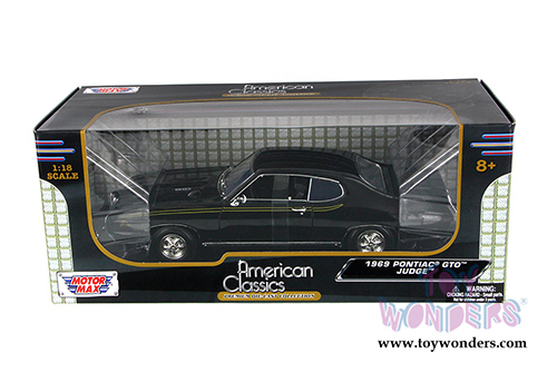 Motormax - Pontiac GTO Judge Hard Top (1969, 1/18 scale diecast model car, Black) 73133AC/BK