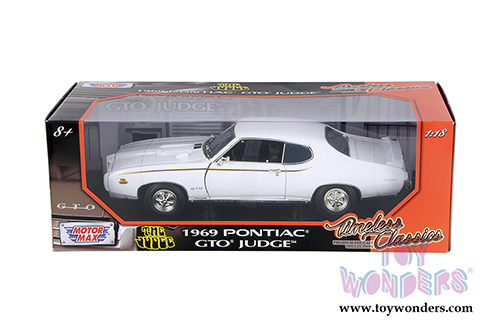 Motormax Timeless Classics - Pontiac GTO Judge Hard Top (1969, 1/18 scale diecast model car, White) 73133TC/W