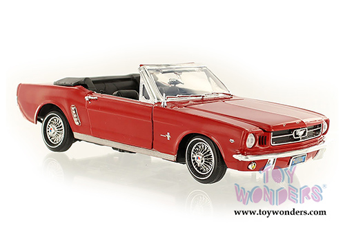Motormax Timeless Classics - Ford Mustang Convertible (1964 1/2, 1/18 scale diecast model car, Red) 73145TC/R