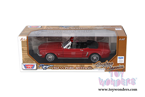 Motormax Timeless Classics - Ford Mustang Convertible (1964 1/2, 1/18 scale diecast model car, Red) 73145TC/R