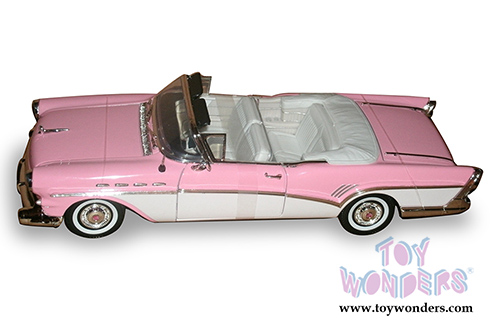 Motormax Timeless Classics - Buick Roadmaster Convertible (1957, 1/18 scale diecast model car, Pink) 73152TC/PK