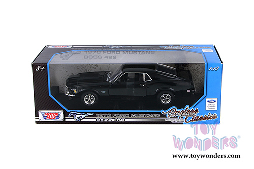 Motormax Timeless Classics - Ford Mustang Boss 429 Hardtop (1970, 1/18 scale diecast model car, Black) 73154TC/BK