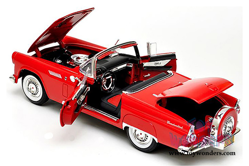 Motormax Timeless Classics -  Ford Thunderbird Convertible (1956, 1/18 scale diecast model car, Red) 73173TC/R