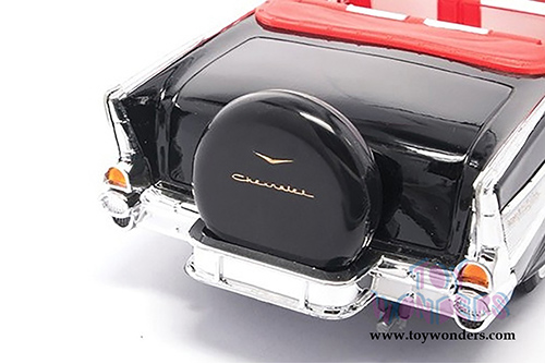 Motormax Timeless Classics - Chevy&reg; Bel Air&reg; Convertible (1957, 1/18 scale diecast model car, Black) 73175TC/BK