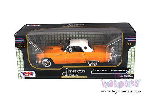 Motormax Premium American - Ford Thunderbird Hardtop (1956, 1/18 scale diecast model car, Yellow) 73176AC/YL