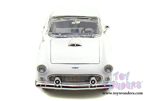 Motormax Timeless Classics - Ford Thunderbird Convertible w/ Removable Bonnet (1956, 1/18 scale diecast model car, White) 73176TC/W