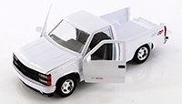 Show product details for Showcasts Collectibles - Chevrolet® 454 SS Pickup Truck (1992, 1/24 scale die cast model car, White) 77203WD MAP: $16.99