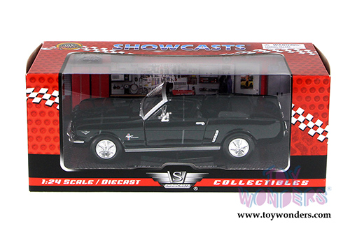 Showcasts Collectibles - Ford Mustang Open Convertible (1964 1/2, 1/24 scale diecast model car, Black) 73212AC/BK