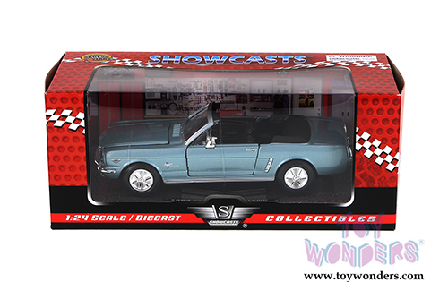 Showcasts Collectibles - Ford Mustang Convertible (1964 1/2, 1/24 scale diecast model car, Blue) 73212AC/BU