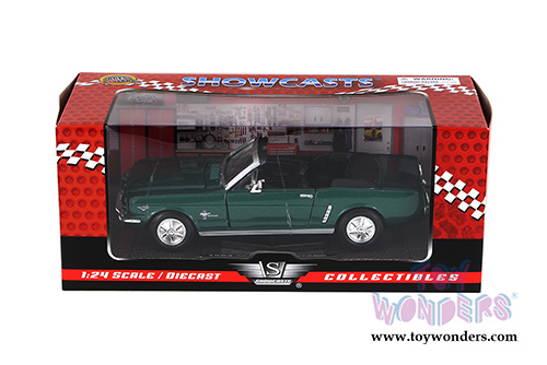Showcasts® Collectibles - Ford Mustang Convertible (1964 1/2, 1/24 scale diecast model car, Green) 73212AC/GN MAP: $22.99