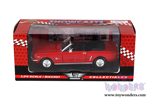 Showcasts Collectibles - Ford Mustang Convertible (1964 1/2, 1/24 scale diecast model car, Red) 73212AC/R