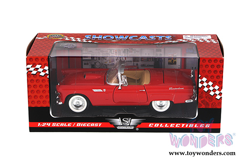 Showcasts Collectibles - Ford Thunderbird Convertible (1956, 1/24 scale diecast model car, Red) 73215AC/R