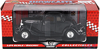 Show product details for Kinsmart - Chevrolet Bel Air Police & Fire Chief (1957, 1/40 scale diecast model car, Black/ Red) 5323/5D
