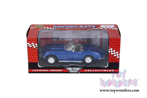 Showcasts Collectibles - Chevy Corvette Convertible (1967, 1/24 scale diecast model car, Blue) 73224AC/BU