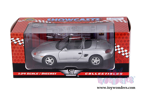 Showcasts Collectibles - Porsche Boxster Convertible (1/24 scale diecast model car, Silver) 73226WSV