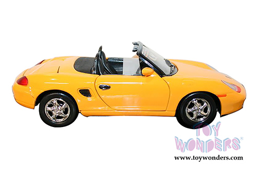 Showcasts Collectibles - Porsche Boxster Convertible (1/24 scale diecast model car, Yellow) 73226WYL