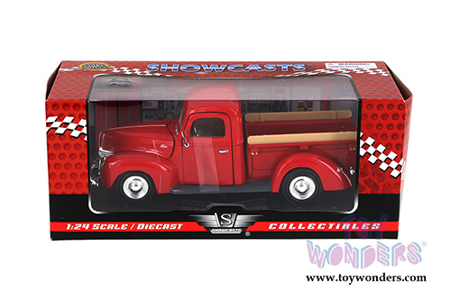 Showcasts Collectibles - Ford Pick Up Truck (1940, 1/24 scale diecast model car, Red) 73234AC/R