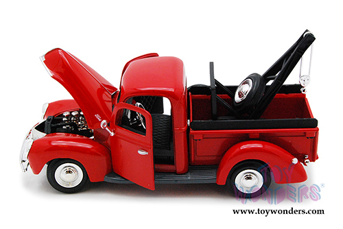 Showcasts Collectibles - Ford Pickup Tow Truck (1940, 1/24 scale diecast model car, Red) 73234T/R