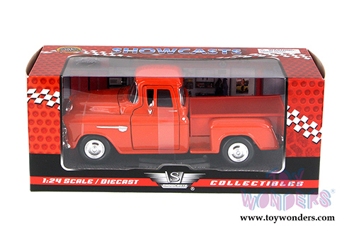 Showcasts Collectibles - Chevy 5100 Stepside Pickup Truck (1955, 1/24 scale diecast model car, Orange) 73236AC/OR