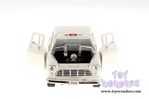 Showcasts Collectibles - Chevy 5100 Stepside Pickup Truck (1955, 1/24 scale diecast model car, White) 73236AC/W