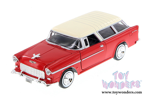 Showcasts Collectibles - Chevrolet Bel Air Nomad Hardtop  (1955, 1/24 scale diecast model car, Red) 73248AC/R