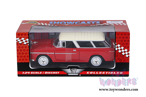 Showcasts Collectibles - Chevrolet Bel Air Nomad Hardtop  (1955, 1/24 scale diecast model car, Red) 73248AC/R