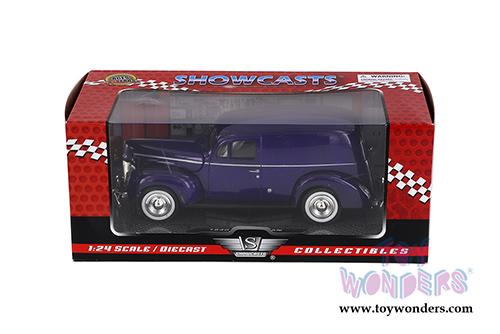 Showcasts Collectibles - Ford Sedan Delivery Hardtop (1940, 1/24 scale diecast model car, Purple) 73250AC/PR