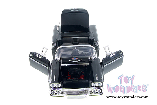 Showcasts Collectibles - Chevrolet Impala Convertible (1958, 1/24 scale diecast model car, Black) 73267AC/BK
