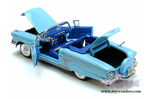 Showcasts Collectibles - Chevrolet Impala Convertible (1958, 1/24 scale diecast model car, Blue) 73267AC/BU