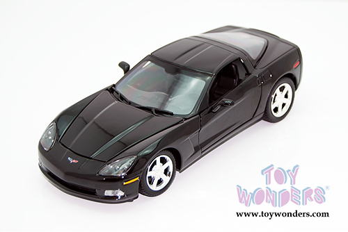 Showcasts Collectibles - Chevy Corvette C6 Hardtop (2005, 1/24 scale diecast model car, Black) 73270AC/BK
