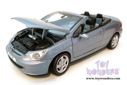 Showcasts Collectibles - Peugeot 307CC Convertible (1/24 scale diecast model car, Blue) 73286BU
