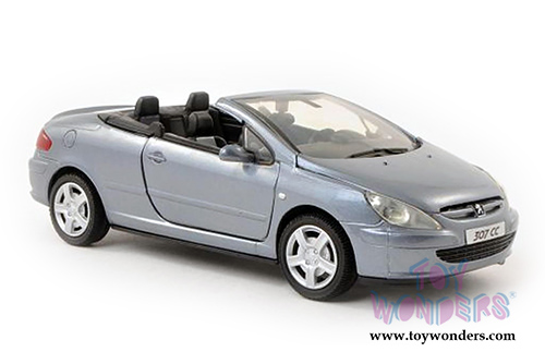 Showcasts Collectibles - Peugeot 307CC Convertible (1/24 scale diecast model car, Blue) 73286BU