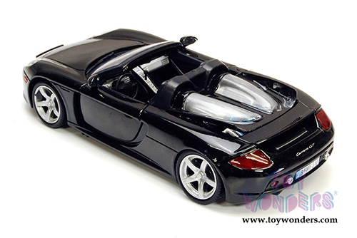 Showcasts Collectibles - Porsche Carrera GT Convertible (1/24 scale diecast model car, Black) 73305BK/6