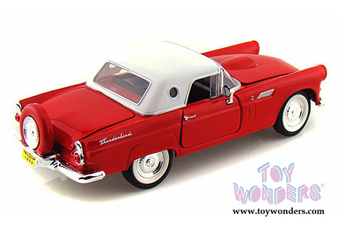 Showcasts® Collectibles - Ford Thunderbird Closed Convertible (1956, 1/24 scale diecast model car, Red) 73312AC/R