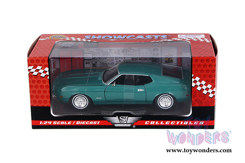 Showcasts Collectibles - Ford Mustang Sportsroof Hardtop (1971, 1/24 scale diecast model car, Green) 73327AC/GN