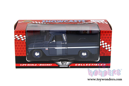 Showcasts Collectibles - Chevy C10 Fleetside Pickup (1966, 1/24 scale diecast model car, Dark Blue) 73355AC/BU