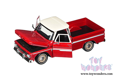 Showcasts Collectibles - Chevy C10 Fleetside Pickup (1966, 1/24 scale diecast model car, Red/Cream) 73355AC/R