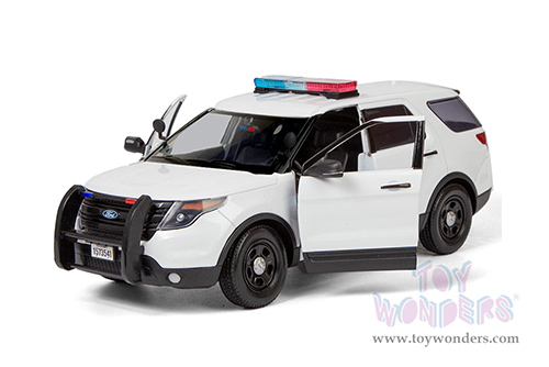 Motormax - Ford PI Utility Interceptor Police Car Plain (2015, 1/18 scale diecast model car, White) 73541