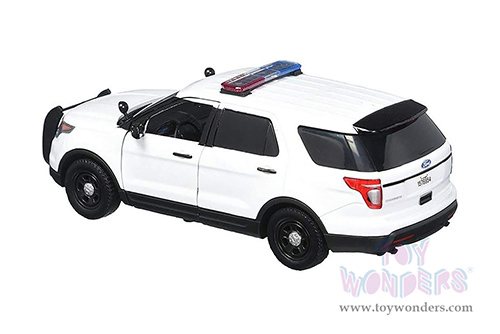 Motormax - Ford PI Utility Interceptor Police Car Plain (2015, 1/18 scale diecast model car, White) 73541