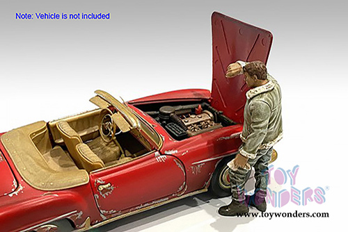American Diorama Figurine - Auto Mechanic - Sweating Joe (1/18 scale, Green) 76262