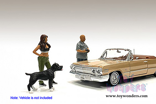 American Diorama Figurine - Lowriderz Figure IV (1/18 scale, Black/Green) 76276AD