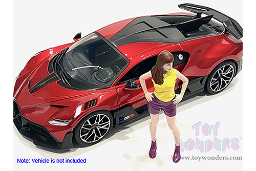 American Diorama Figurine - Girls Night Out - Cara (1/18  scale, Yellow/Purple) 76303